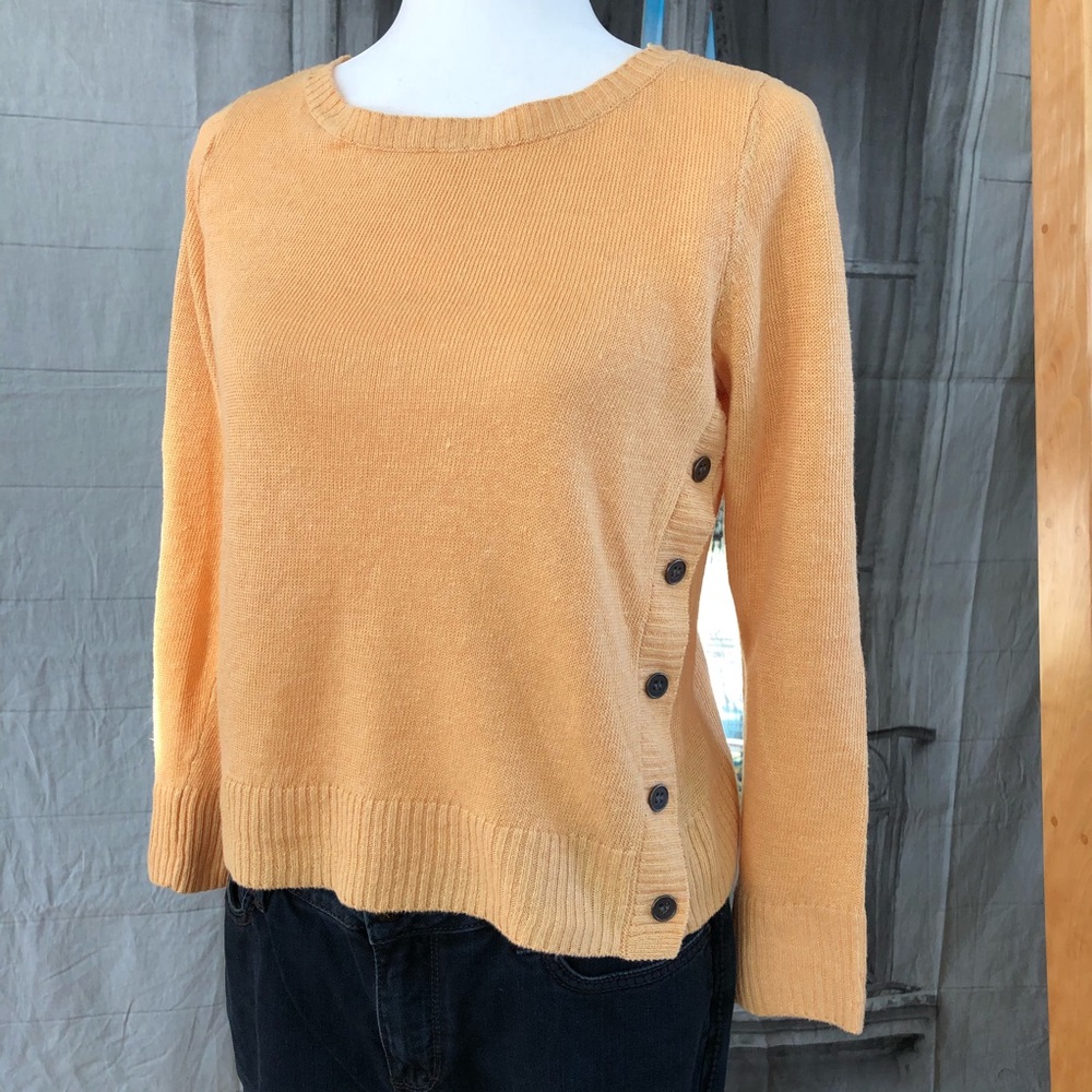 Eileen Fisher Yellow Linen Sweater Size Small